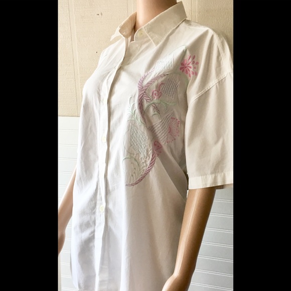 💙 Next Move White Short Sleeve Shirt L - Picture 4 of 8